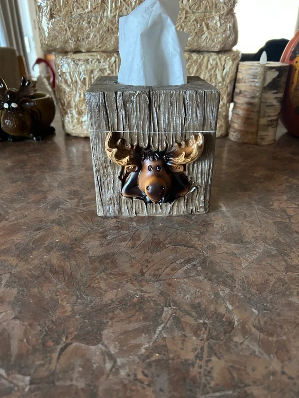 De Leon Collections Rustic Moose 🫎 Kleenex Display Holder